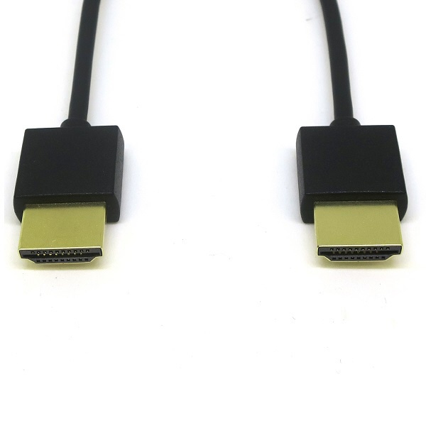 HDMIケーブル 極細(右L型) ブラック HD1004R [1m /HDMI⇔HDMI