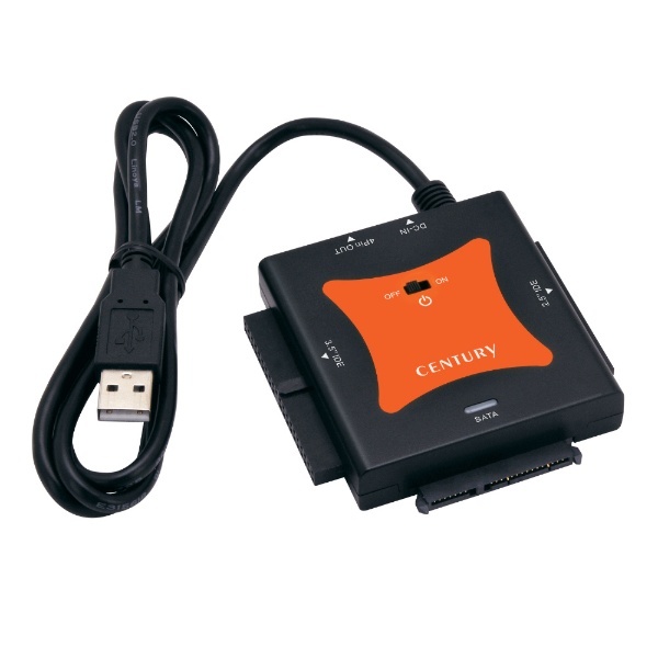 Corporation　センチュリー｜Century　IDE＋SATA　USB-A接続　2.5インチ・3.5インチHDD/SSD用　裸族の頭　CRAISU2V4　オレンジ　変換アダプター　[SATA＋IDE]　ブラック　光学ドライブ対応　Ver.4　通販