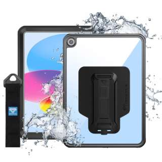 ARMOR-X - IP68 Waterproof Case with Hand Strap for iPad ( 10th ) [ Black ] ubN