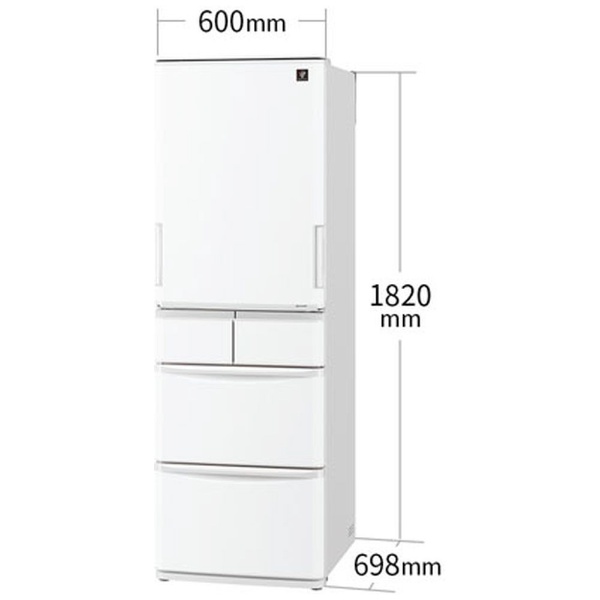 【アウトレット品】《基本設置料金セット》 プラズマクラスター冷蔵庫 ホワイト系 SJ-X417J-W [5ドア /左右開きタイプ /412L]  【生産完了品】