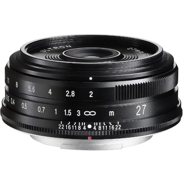 カメラレンズ ULTRON 27mm F2 ブラック [FUJIFILM X] フォクトレンダー