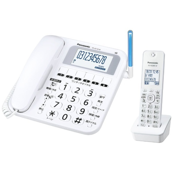 コードレス電話機 ホワイト VE-GE18DL-W [子機1台 /コードレス] パナソニック｜Panasonic 通販 | ビックカメラ.com