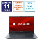 ノートパソコン dynabook G6 オニキスブルー P2G6WBBL [13.3型 /Windows11 Home /intel Core i5 /メモリ：16GB /SSD：512GB /Office HomeandBusiness /2023年5月モデル]