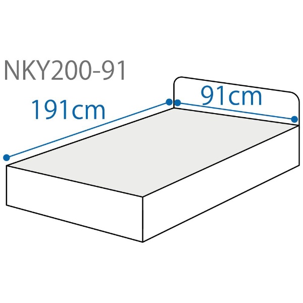 NKY200-91 エンゼルベッドパッド ホワイト 91×191cm 日本エンゼル
