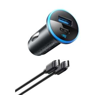 Anker 323 Car Charger (52.5W) with USB-C & USB-C P[u ubN B2735011 [USB Power DeliveryΉ /2|[g /30W]