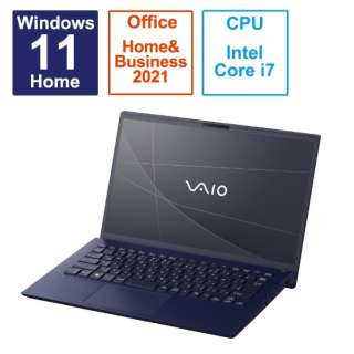 ノートパソコン VAIO F14 ネイビーブルー VJF14190111L [14.0型 /Windows11 Home /intel Core i7 /メモリ：16GB /SSD：512GB /Office HomeandBusiness /2023年6月モデル]