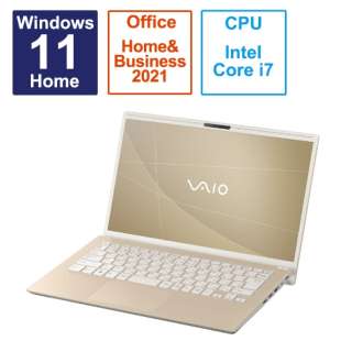 ノートパソコン VAIO F14 サテンゴールド VJF14190211N [14.0型 /Windows11 Home /intel Core i7 /メモリ：16GB /SSD：512GB /Office HomeandBusiness /2023年6月モデル]