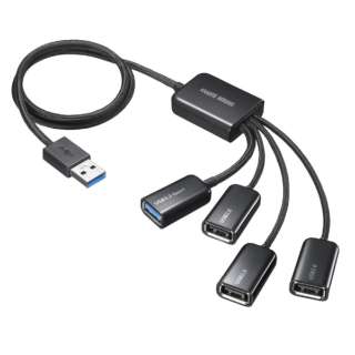 USB-3H436BK USB-Anu R{^Cv(Mac/Windows11Ή) [oXp[ /4|[g /USB 3.2 Gen1Ή]_1