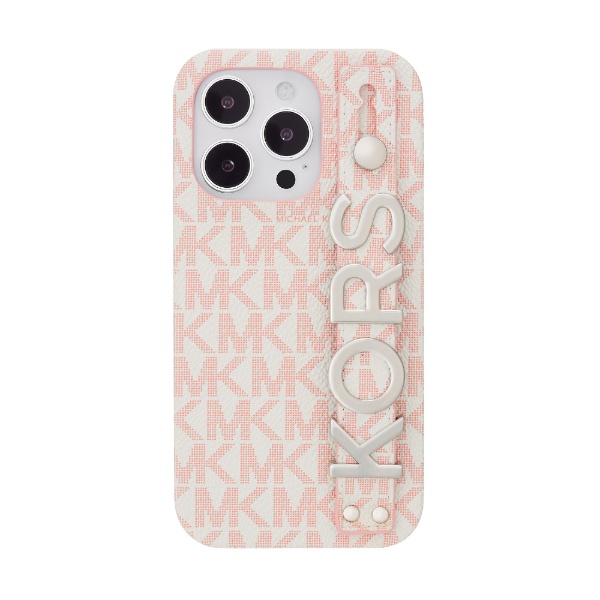 MICHAEL KORS - Slim Wrap Case Stand & Ring for iPhone 14 Pro [ Soft Pink ]  MICHAEL KORS マイケル　コース
