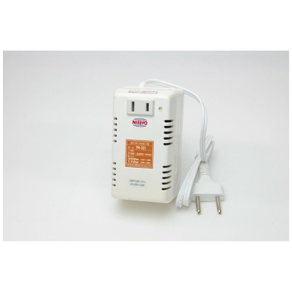 海外用変圧器（トランス式）入力電圧： AC110～240、出力電圧： AC100