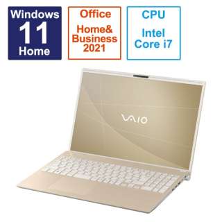 ノートパソコン VAIO F16 サテンゴールド VJF16190211N [16.0型 /Windows11 Home /intel Core i7 /メモリ：16GB /SSD：512GB /Office HomeandBusiness /2023年6月モデル]