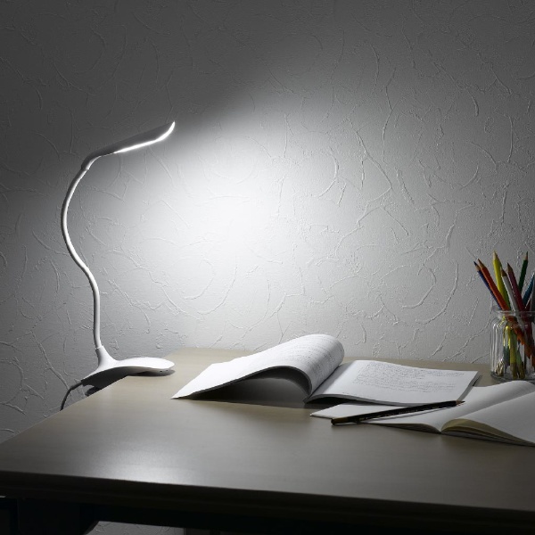 調光式フレキシブルクリップライト ホワイト 昼白色 CFL05W02WH [LED