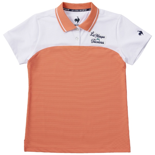 レディース EXcDRYバイカラー半袖ポロシャツ(Lサイズ/オレンジ) QGWVJA10