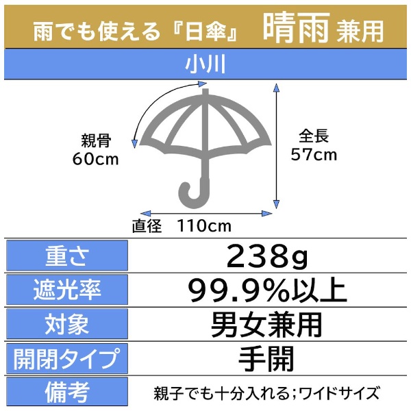 折叠伞-0&(零和)新月亮黑色LDB-C-60PM-BK[晴雨伞/60cm]
