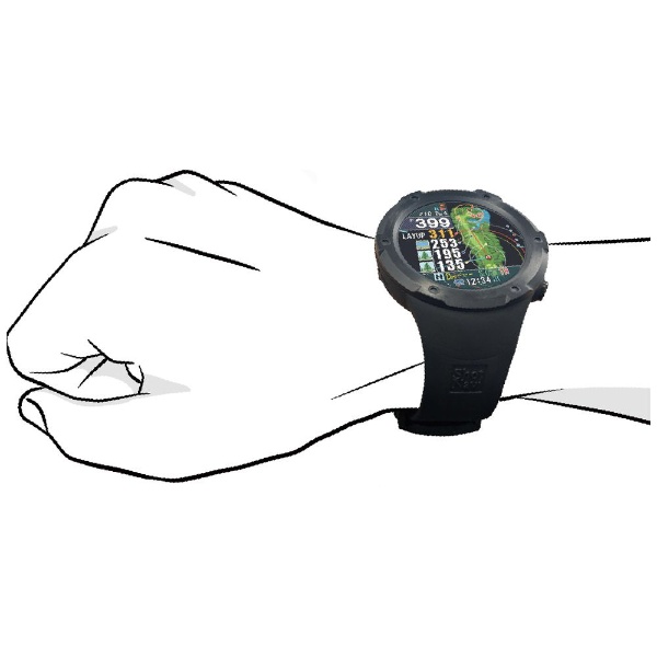 腕時計型GPSゴルフナビ Shot Navi Evolve PRO Touch ブラック 【返品交換不可】