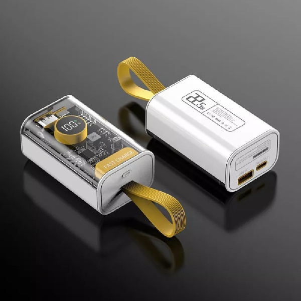 急速充電対応2in1モバイルバッテリー ホワイト GeeTurbo-wh [USB Power 