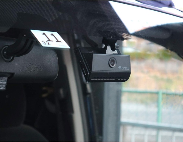 ドライブレコーダー タッチパネル搭載コンパクト2カメラ(FHD+FHD) S-crew ISDR-500 [前後カメラ対応 /Full  HD（200万画素） /駐車監視機能付き /セパレート型]