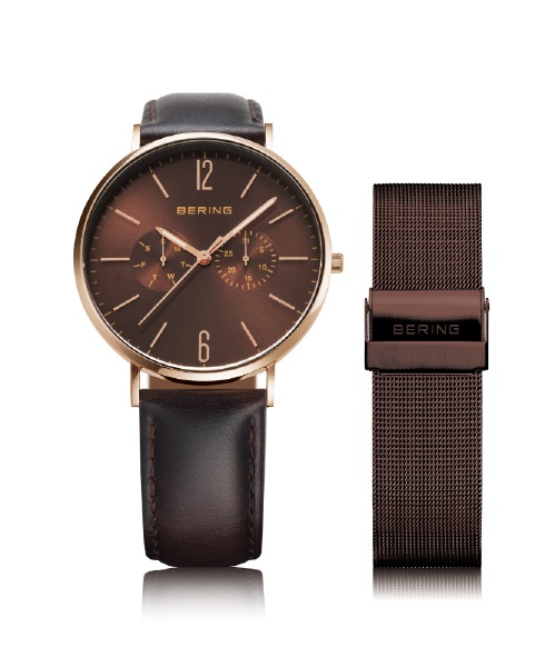 【電池新品】ベーリング　メンズ　腕時計　チタニウム　サファイアガラス　デイデイト