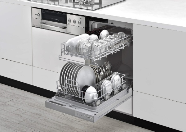 Rinnai RSW-C402CA-SV シルバー ビルトイン食器洗い乾燥機 (浅型スライドオープンタイプ 4人用) - 1
