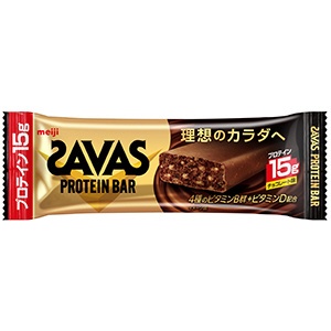 健康食品明治　SAVAS ザバス　プロテインバー　チョコレート味　12本×6箱　92本