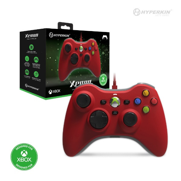 Xenon 有線コントローラー レッド M01368-RD 【Xbox Series X S/Xbox 