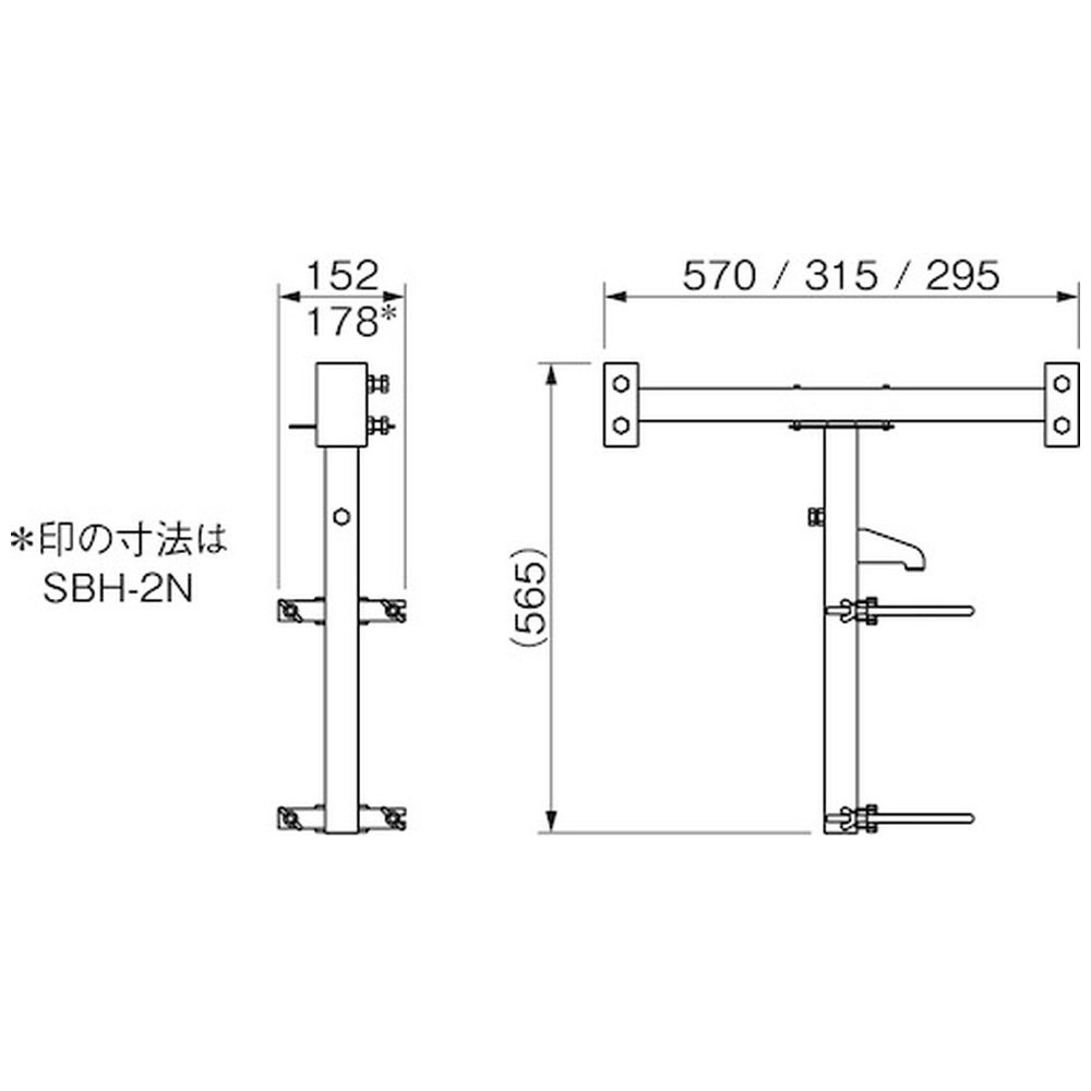 123 サインホルダー ガードレール支柱φ114用550巾 SBH1N550 伊藤製作所