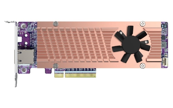 QNAP NAS ĥ Dual M.2 2280 PCIe Gen4 NVMe SSD &single-port 10GbE QM2-2P410G1T