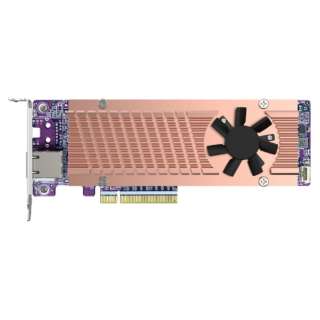 QNAP NASp gJ[h Dual M.2 2280 PCIe Gen4 NVMe SSD & single-port 10GbE QM2-2P410G1T