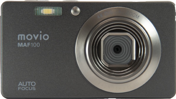 高画質800万画素 オートフォーカス搭載 デジタルカメラ MOVIO グレー