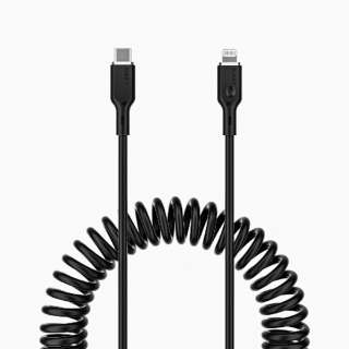AUKEY(I[L[) }[dΉP[u Coiled Series [Type-C to Type-L] 1.5m RC^ ubN AUKEYiI[L[j Black CB-CL19-BK [USB Power DeliveryΉ]