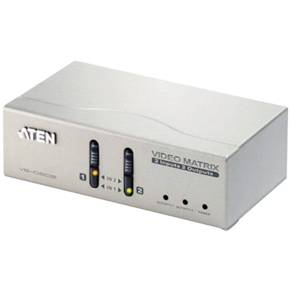 ATEN マトリックスビデオ切替器 VGA／2入力／2出力／オーディオ VS0202