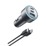 Anker 535 Car Charger (67W) with USB-C & USB-C P[u Gray B27310A1 [USB Power DeliveryΉ /3|[g]