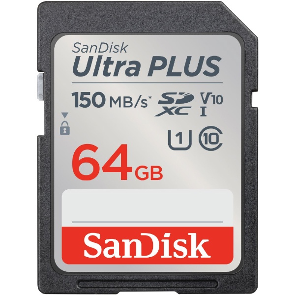 SanDisk Ultra PLUS SDXC UHS-Iカード SDSDUWC-064G-JN3IN [Class10