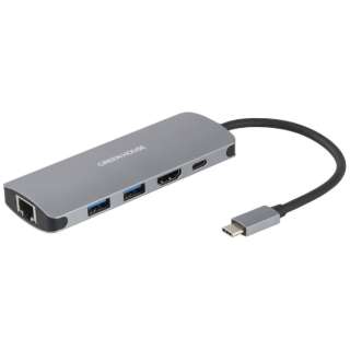 mUSB-C IXX HDMI / LAN / USB-A2 / USB-CnUSB PDΉ 65W hbLOXe[V GH-MHC5A-SV [USB Power DeliveryΉ]