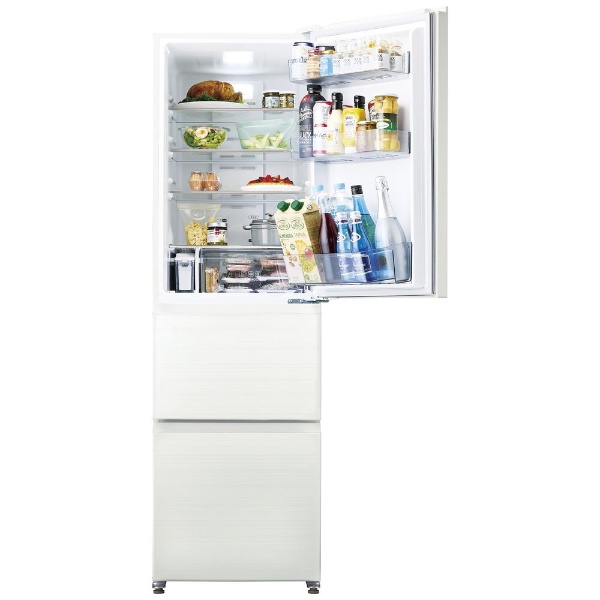 冷蔵庫 SLIMORE（スリモア） リネンホワイト JR-CVM34B-W [幅54cm /335L /3ドア /右開きタイプ /2023年]  《基本設置料金セット》