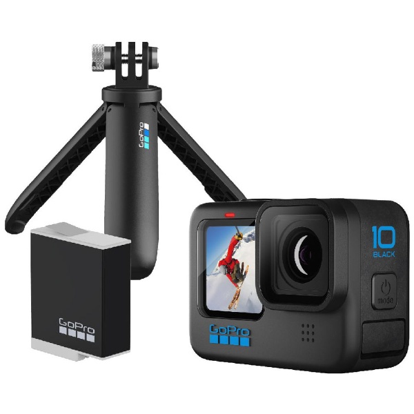 【ビックカメラグループ限定】アクションカメラ GoPro HERO10 Black バンドル（ショーティー＋バッテリーセット）  CHDHX-101-BC4 [4K対応 /防水]