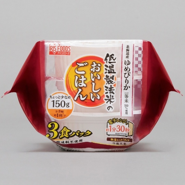 FOODS　150g×3P　アイリスフーズ｜IRIS　ゆめぴりか　低温製法米のおいしいごはん　通販