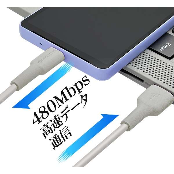 USB A to Type C cable 炩 1.5m CgO[ R15CAAC3A02LGRY_9