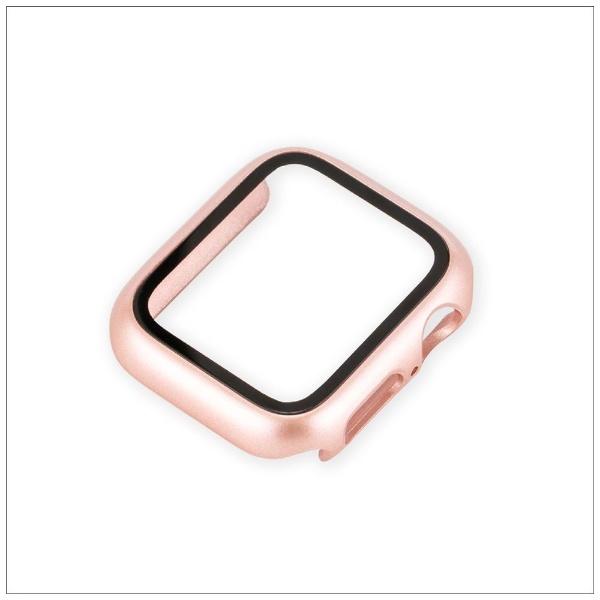 Apple Watch SE用 40mm 液晶保護ガラス+ケース ピンクゴールド