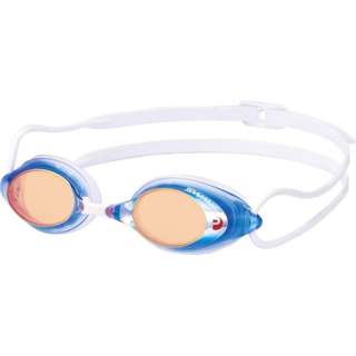 有竞争软垫的泳镜(镜子型)SRX-MPAF BLOR蓝色×闪光橙子
