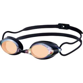 有竞争软垫的泳镜(镜子型)SRX-MPAF PURBR灯紫×彩色粉笔BRAUN镜子