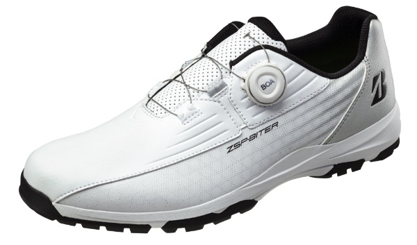 24.5cm メンズ ゴルフシューズ ゼロ・スパイク バイター ライト 靴幅：3E(ホワイトシルバー) SHG350 【返品交換不可】