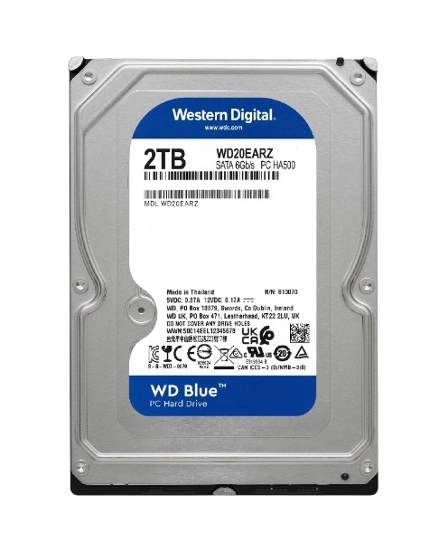 WD20EARZ 内蔵HDD SATA接続 WD Blue 64MB/5400rpm [2TB /3.5インチ] WESTERN  DIGITAL｜ウェスタン デジタル 通販 | ビックカメラ.com