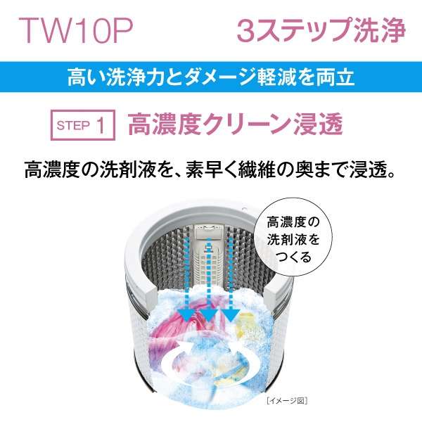 立式洗衣烘干机白AQW-TW10P(W)[在洗衣10.0kg/干燥5.0kg/加热器干燥(排气类型)/上开]_11