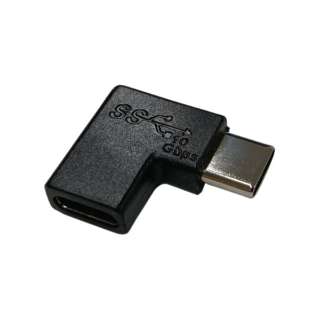 USB-C延長アダプタ [USB-C オス→メス USB-C /映像 /充電 /転送 /USB Power Delivery /60W /L型] ブラック GP-TCL32FA/B [USB Power Delivery対応]