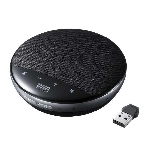 MM-WLMSP1 スピーカーフォン ワイヤレス USB-Aワイヤレス＋USB-A接続 (Mac/Win) [USB・充電式] サンワサプライ｜ SANWA SUPPLY 通販