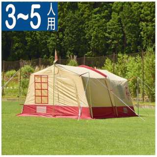 末名奖客舱帐篷4(Booby Cabin Tent 4(Beige×Red)CH62-1705)