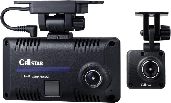 2カメラドライブレコーダー セーフティーレーダー一体型 RD-60 [前後カメラ対応 /Full HD（200万画素） /駐車監視機能付き]