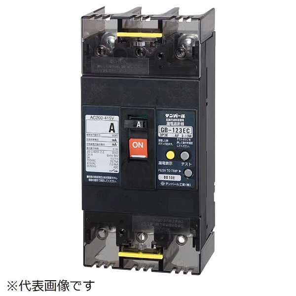 漏電遮断器 GB-123EC 100A 30mA 200-415V テンパール工業｜Tempearl