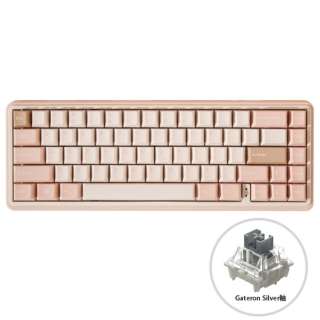 ゲーミングキーボード Minilo Mendozae(英語配列) ピンク vm-vxh67-a062-gr-gpro2-silver [有線 /USB]
